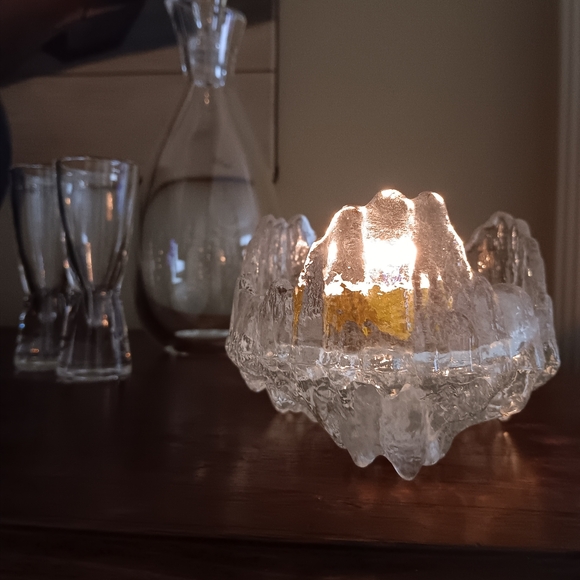 Glass Ice Cube Style Two Sided Votive looks like Costa Boda - Picture 7 of 7